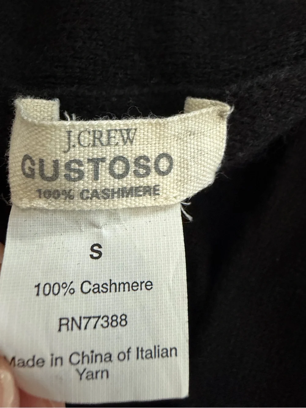 J. Crew Gustoso 100% Cashmere Shawl Collar Sweater